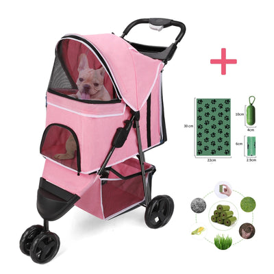 Poussette pour chien 3 roues