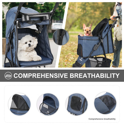 Poussette pour chien 3 roues