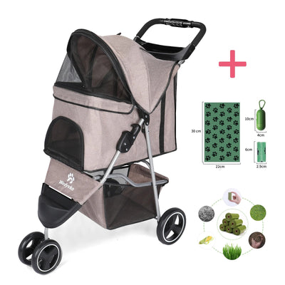 Poussette pour chien 3 roues