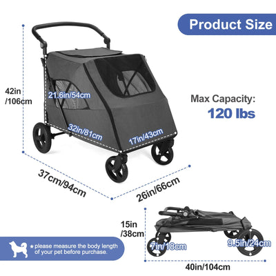 Poussette pour chien 50kg