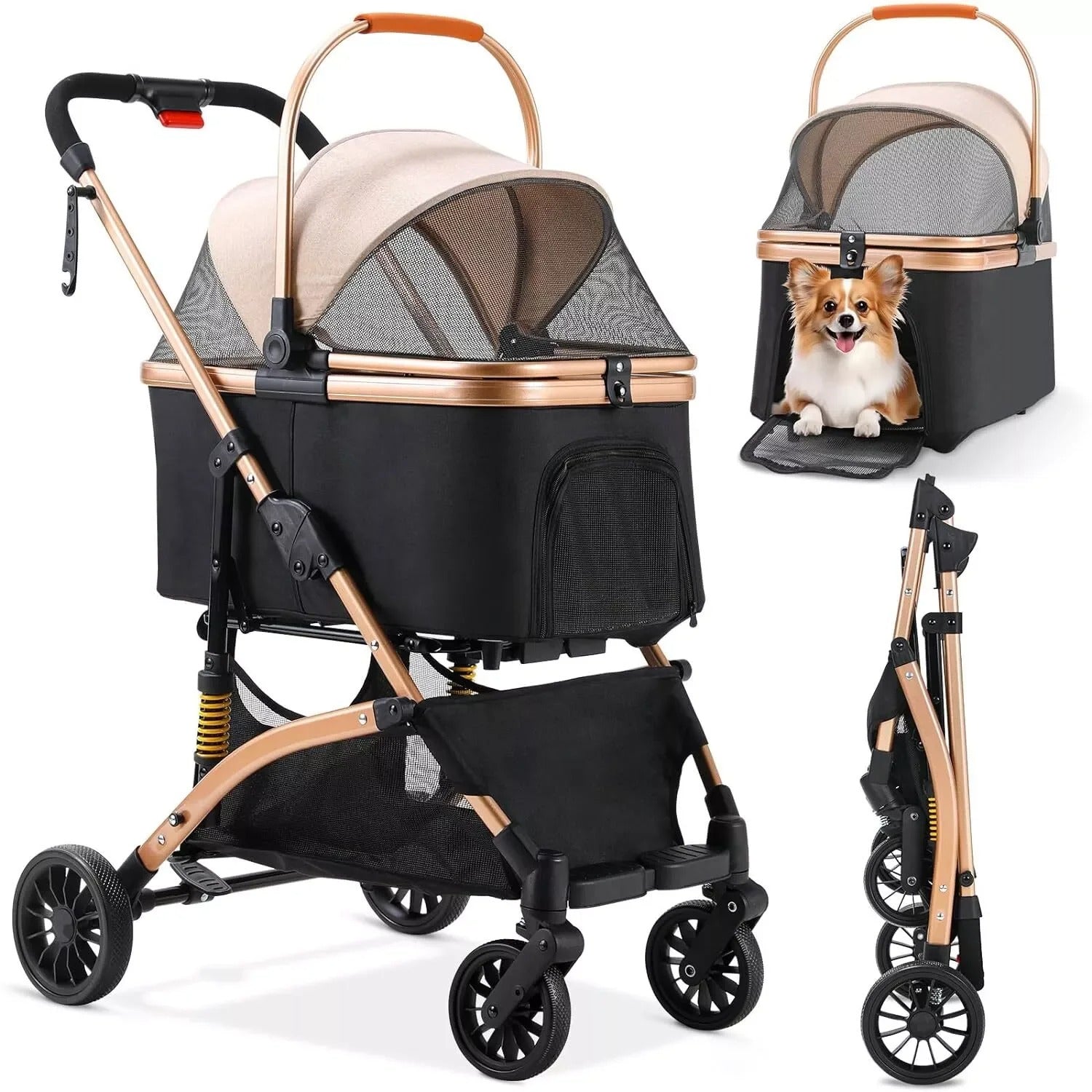 Poussette pour chien grosse roue