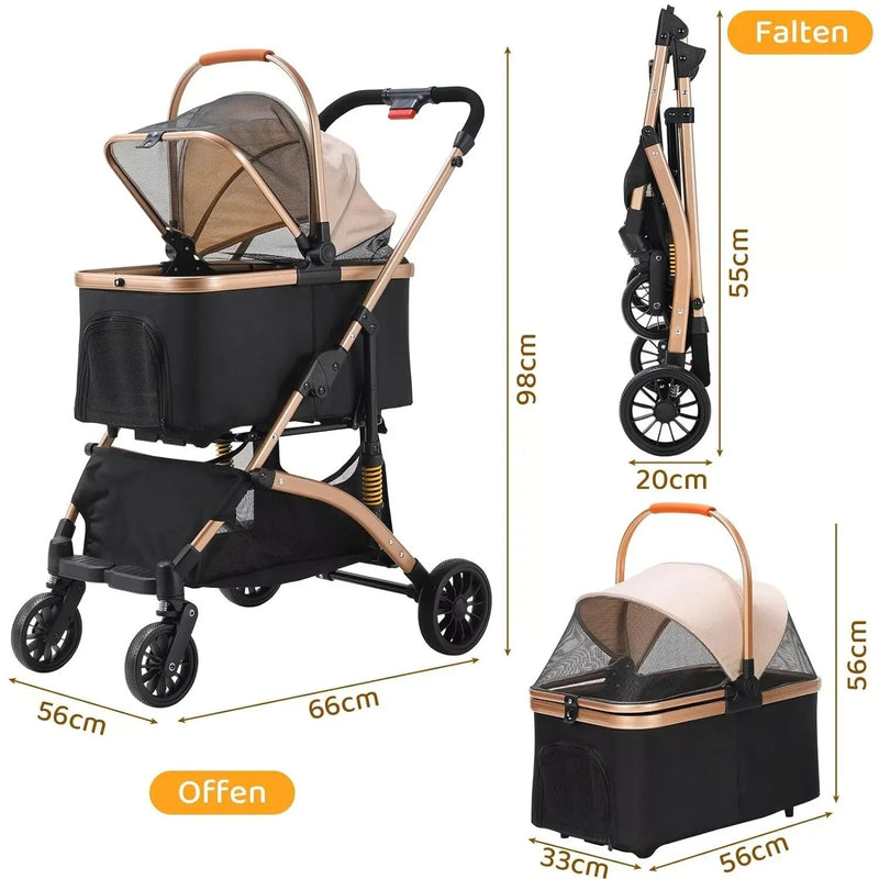 Poussette pour chien grosse roue