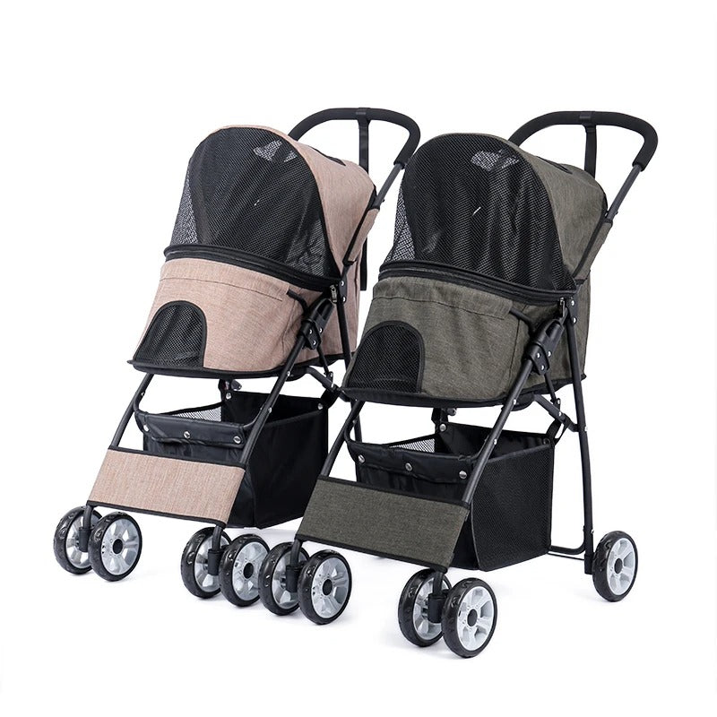 Poussette pour chien pliable
