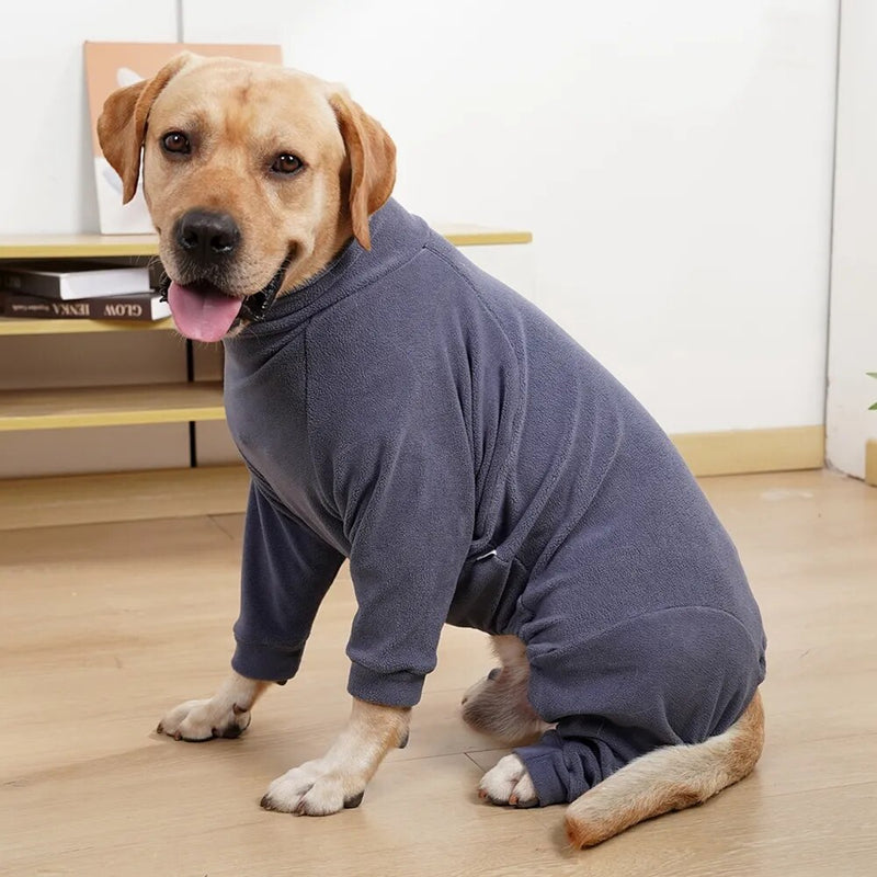 Manteau Chaud D'Hiver Pour Chien - Pyjama Doux Pour Chiens Moyens Et Grands, Bleu, Taille XXXL - 5