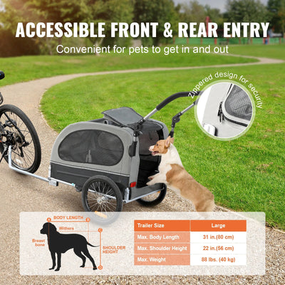 Remorque vélo chien pliable