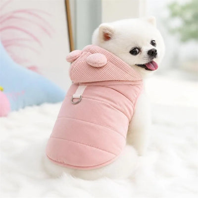 Manteau d'Hiver Chaud à Capuche Petit Chien