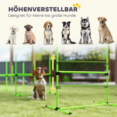 Kit d'Agility Chien 4 Obstacles Réglables avec Sac