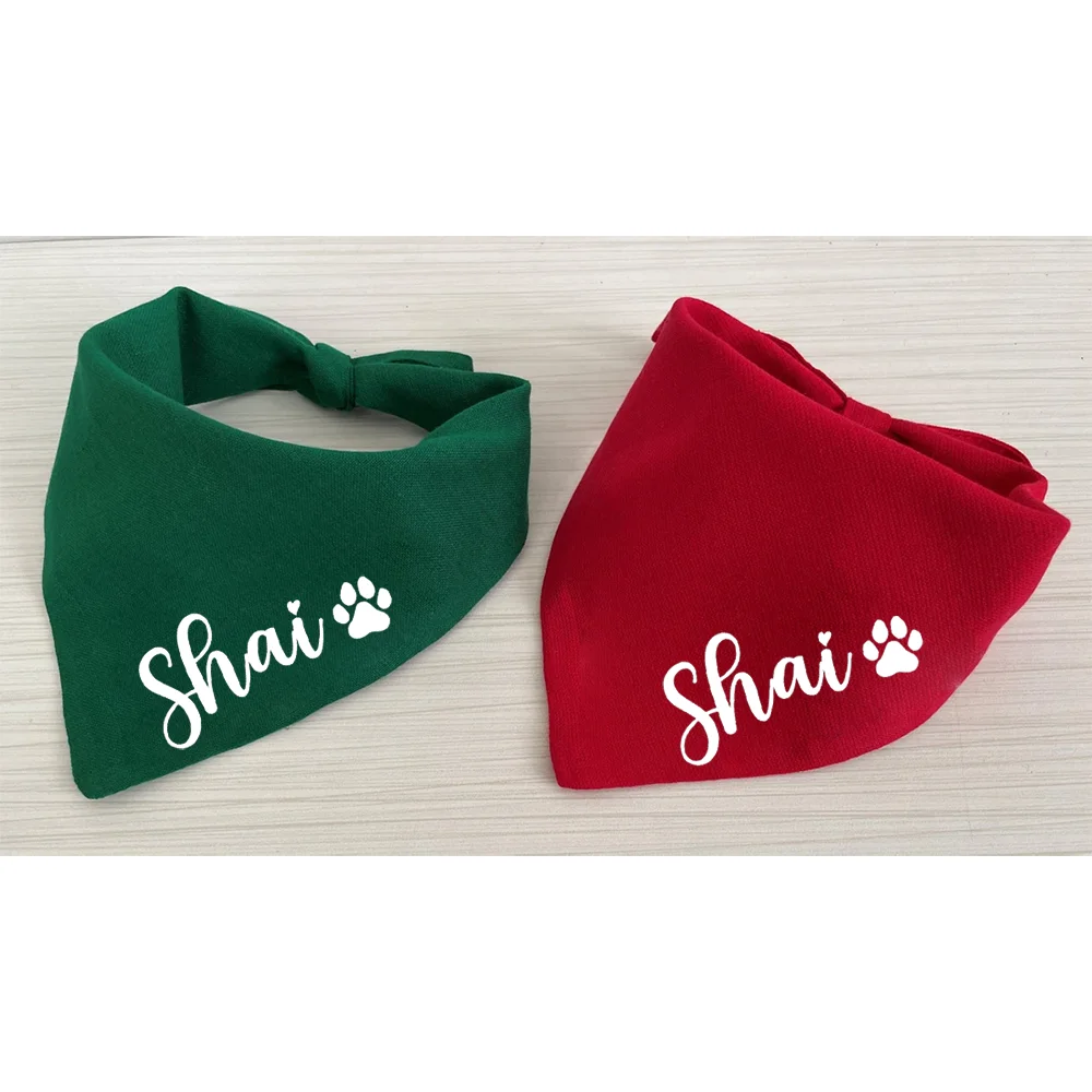 Bandana de Noël Personnalisé avec Nom pour Chien