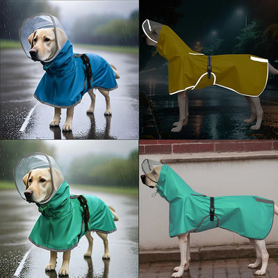 Manteau Imperméable Chien Visière Réfléchissant du L au 6XL