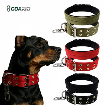 Collier Anti-Évasion Double Boucle Nylon Gros Chien