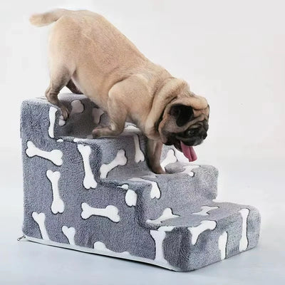 Escalier pour Chien Polaire Motif Os 3 ou 4 Marches