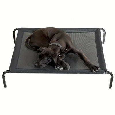 Lit Surélevé pour Chien Toutes Saisons, Cadre Métal Démontable