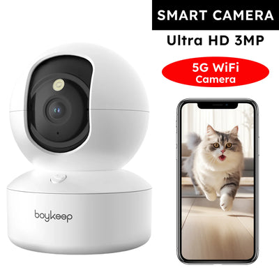 Caméra pour Chien 2K WiFi Double Bande Vision Nocturne