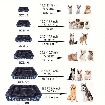 Panier Rectangulaire Peluche Bords Hauts pour Chien du S au 2XL