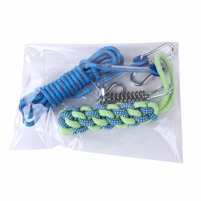 Spring Pole pour Gros Chien avec Ressort Inox et Corde
