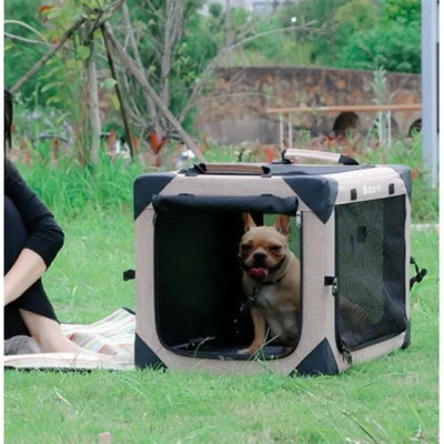 Caisse de Coffre Voiture pour Chien Cadre Acier Pliable