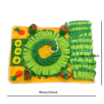 Tapis de Fouille Jardin avec Gamelle Chenille pour Chien