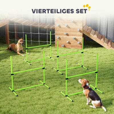 Kit d'Agility Chien 4 Obstacles Réglables avec Sac