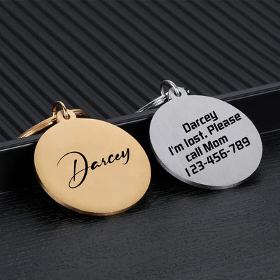 Médaille Gravée Nom et Téléphone pour Chien