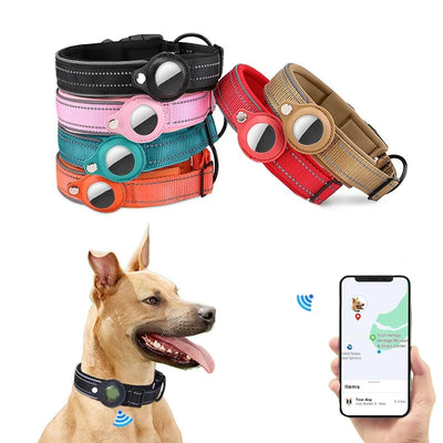 Collier pour Traceur GPS Rembourré Réfléchissant Grand Chien