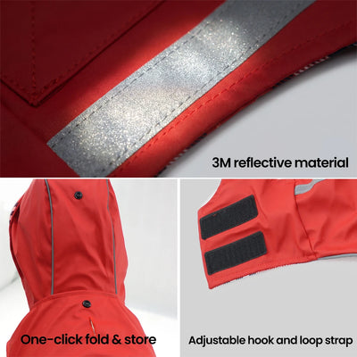 Manteau Imperméable Chien Capuche Réfléchissant Doublure Carreaux
