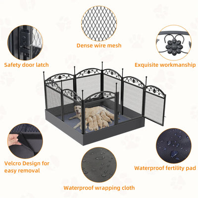 Parc pour Chien RapDuty 8 Panneaux Métal Extérieur