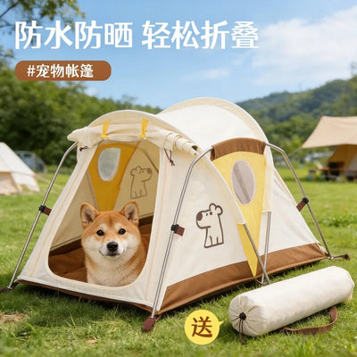 Tente pour Chien Camping Portable Niche Pliable 85 x 58 cm