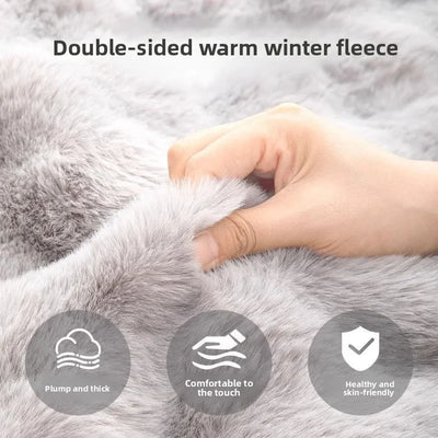Tapis de Couchage Gris pour Golden Retriever, Hiver Double Face