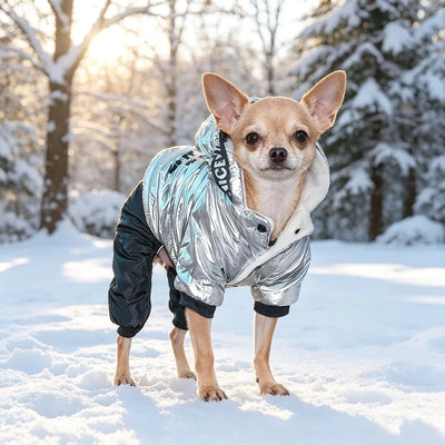 Combinaison Imperméable de Neige Petit Chien Doublure Polaire