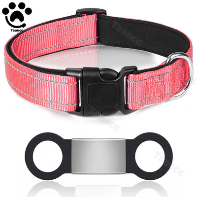 Collier Rembourré Réfléchissant Gravé Nom Chien