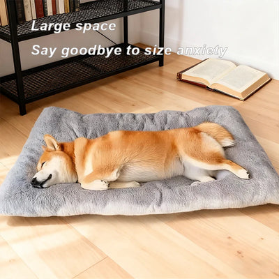 Matelas Épais 120x60 cm Gros Chien Gris Intérieur