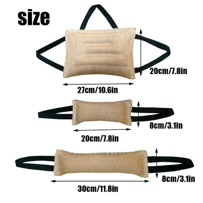 Jouet de Traction pour Chien Coussin Jute 2 Poignées