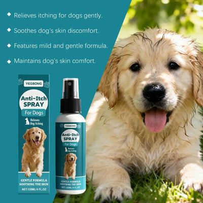 Spray Anti-Démangeaisons pour Chien, Apaisant Peau Sèche 120 ml