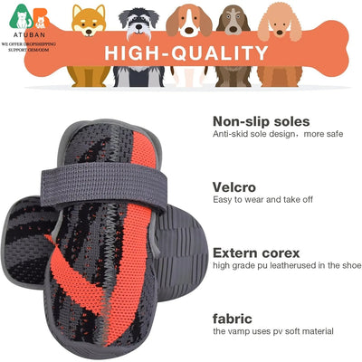 Chaussures pour Chien Maille Respirante Marche Semelle Antidérapante