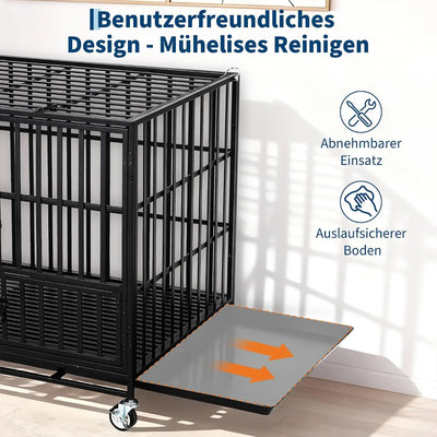 Cage pour Chien Garvee Métal Anti-Évasion 137 cm 3 Portes