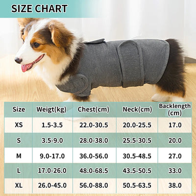 Vêtement Apaisant Anti-Anxiété Respirant Chien Orage 40 kg