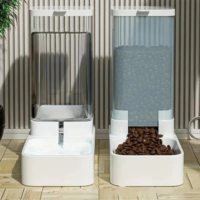 Distributeur Croquettes et Eau Chien Gravité 2,1 kg 3,8 L