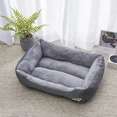 Lit Carré pour Grand Chien Doux et Chaud d'Hiver