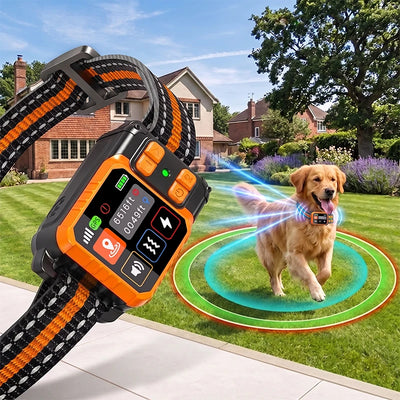 Clôture Électronique Sans Fil pour Chien GPS 2000 m Silicone