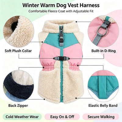 Manteau Laine d'Agneau Coupe-Vent Chien Extérieur