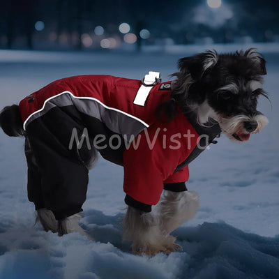 Manteau Combinaison Coupe-Vent Doublure Polaire Petit Chien