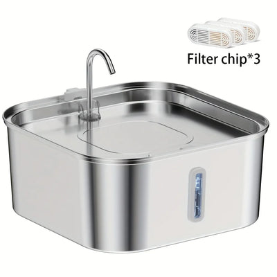 Fontaine à Eau Inox 7 L Silencieuse pour Gros Chien
