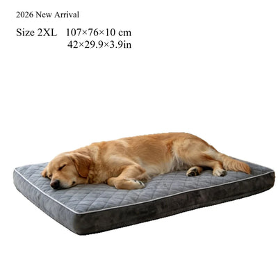 Lit Orthopédique pour Chien Étanche Déhoussable Gris Grande Taille