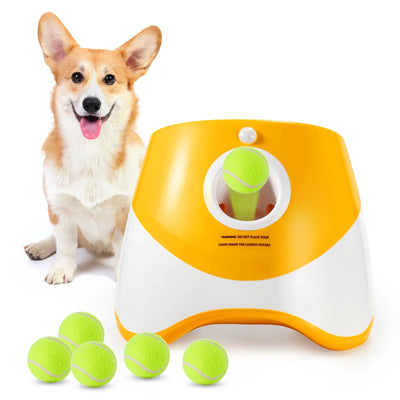Lanceur de Balle de Tennis Chien Capteur de Mouvement Rechargeable