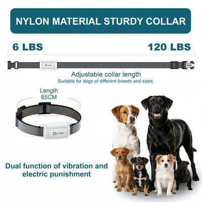 Collier Anti-Aboiement Auto 3300ft Gros Chien Rechargeable