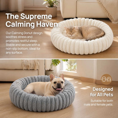 Panier Rond Ultra Doux Petit Chien et Chat
