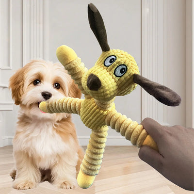 Jouet à Mâcher Velours Côtelé Animal Chien 30 cm