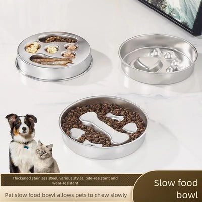 Gamelle Anti-Glouton Inox Réversible 22 cm pour Chien