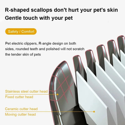 Tondeuse pour Chien Rechargeable USB 4 Sabots Lame Lavable