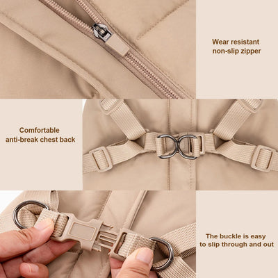 Manteau d'Hiver Harnais Intégré Chien Grande Taille